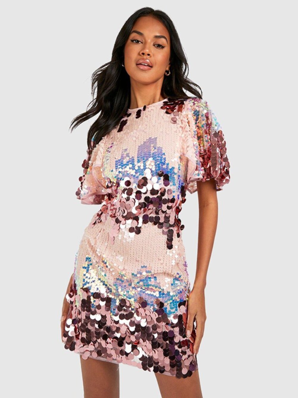 Adelyn Rae Verona Paillette Mini Dress